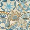 Samples and Purchasing available for Bendi Emb - Blue Ivory By Brunschwig & Fils | Majorelle | Geometric Multipurpose Embroidery at Designer Wallcoverings and Fabrics