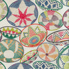 Samples and Purchasing available for Bendi Emb - Multi Ivory By Brunschwig & Fils | Majorelle | Geometric Multipurpose Embroidery at Designer Wallcoverings and Fabrics