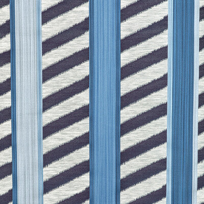 Samples and Purchasing available for Mnemba Woven - Indigo Indigo By Brunschwig & Fils | Majorelle |Ikat/Southwest/Kilims Stripes Multipurpose  at Designer Wallcoverings and Fabrics