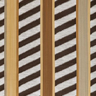 Samples and Purchasing available for Mnemba Woven - Ebony Espresso By Brunschwig & Fils | Majorelle |Ikat/Southwest/Kilims Stripes Multipurpose  at Designer Wallcoverings and Fabrics
