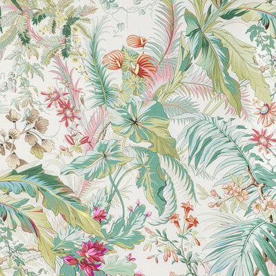 Majorelle Print - Lilac White By Brunschwig & Fils | Majorelle |Botanical & Floral Tropical Drapery Print