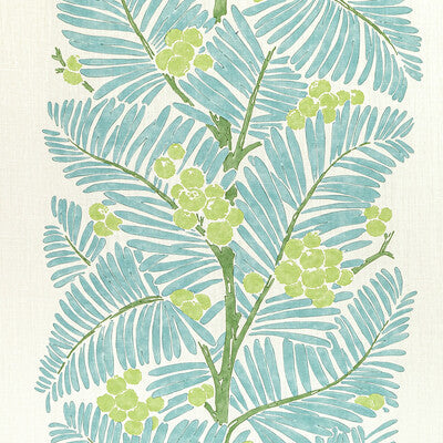 Samples and Purchasing available for Palmar Print - Lake Ivory By Brunschwig & Fils | Majorelle |Botanical & Floral Tropical Multipurpose Print at Designer Wallcoverings and Fabrics