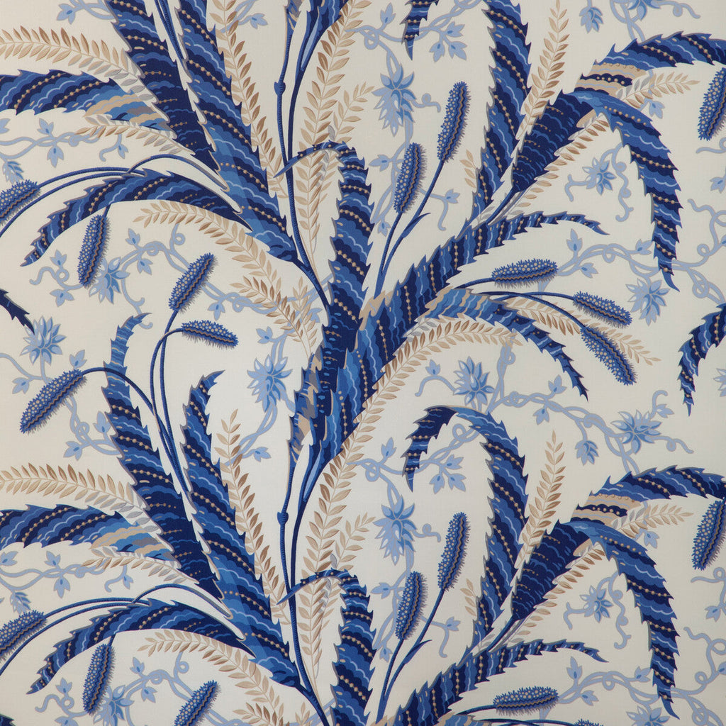Samples and Purchasing available for Vernay Print - Blue White By Brunschwig & Fils | Cadenet | Botanical & Floral Multipurpose Print at Designer Wallcoverings and Fabrics