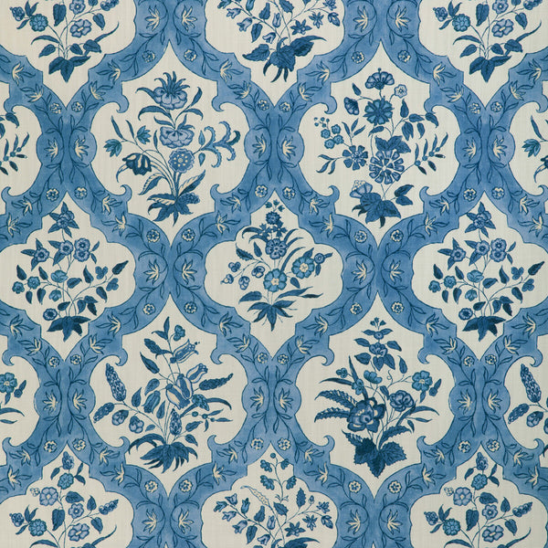Ventoux Print - Sky/Blue White By Brunschwig & Fils | Cadenet |Botanical & Floral Damask Multipurpose Print