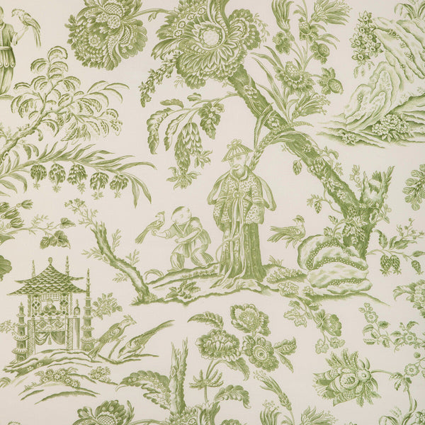 Marcel Print - Leaf White By Brunschwig & Fils | Cadenet |Chinoiserie Toile Multipurpose Print