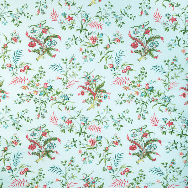 Chancay Print - Sky/Leaf Spa By Brunschwig & Fils | Cadenet | Botanical & Floral Multipurpose Print