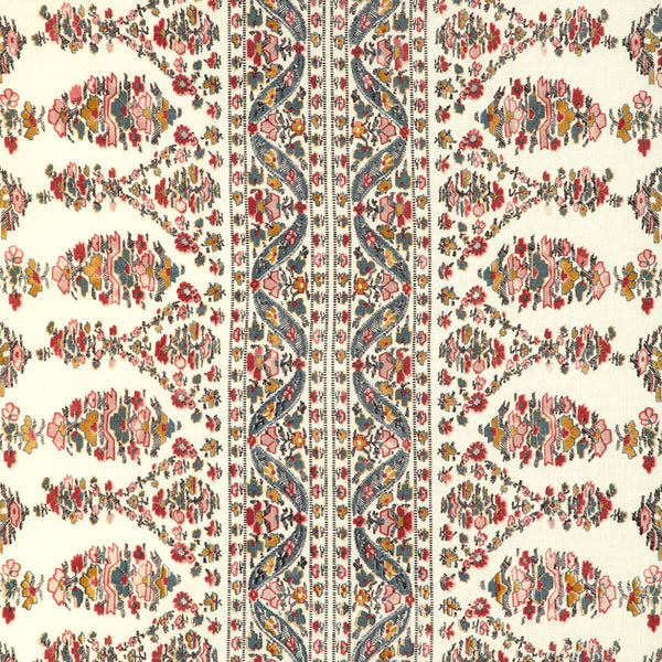 Visan Print - Teal/Rose White By Brunschwig & Fils | Cadenet | Paisley Multipurpose Print