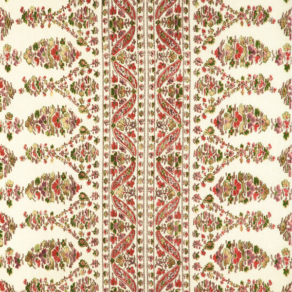 Visan Print - Rose/Leaf White By Brunschwig & Fils | Cadenet | Paisley Multipurpose Print