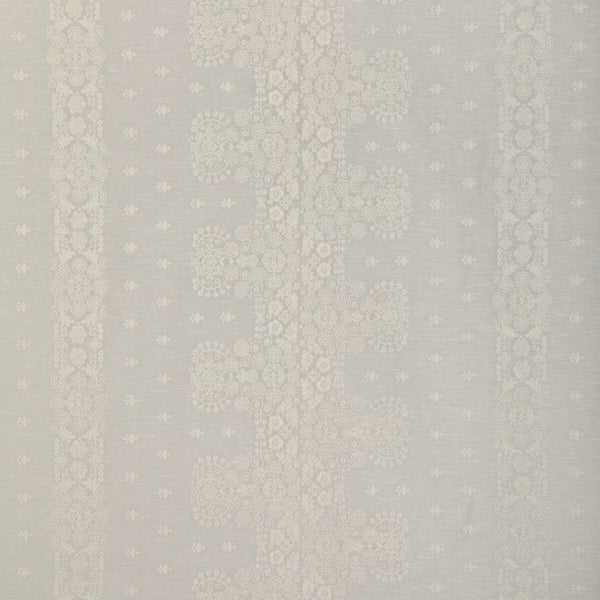 Coulet Sheer - Ivory White By Brunschwig & Fils | Anduze Embroideries | Botanical & Floral Drapery Embroidery