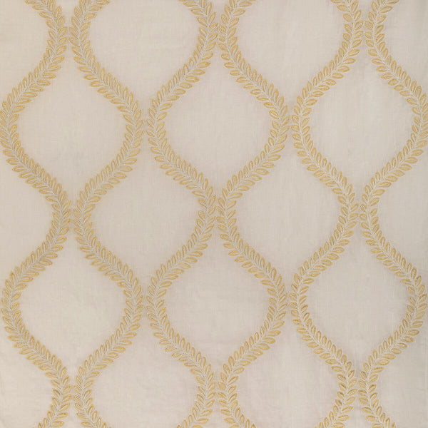 Camus Sheer - Yellow Yellow By Brunschwig & Fils | Anduze Embroideries | Botanical & Floral Drapery Embroidery