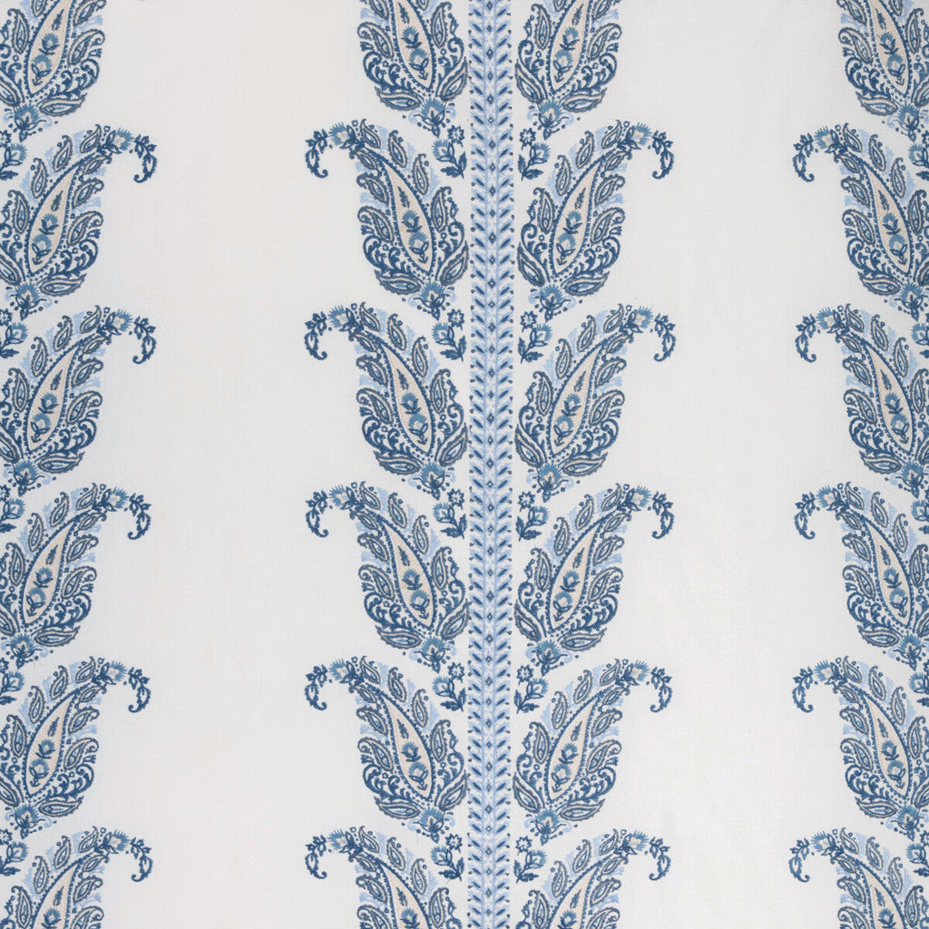 Samples and Purchasing available for Yara Paisley Emb - Sky Blue By Brunschwig & Fils | Anduze Embroideries | Paisley Multipurpose Embroidery at Designer Wallcoverings and Fabrics