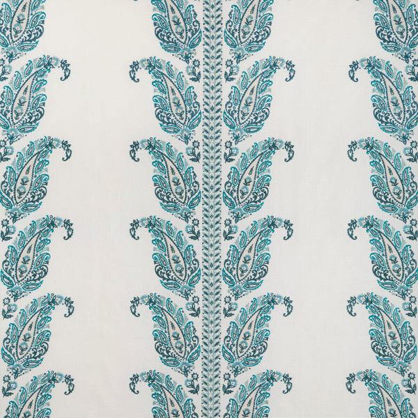Yara Paisley Emb - Lagoon Turquoise By Brunschwig & Fils | Anduze Embroideries | Paisley Multipurpose Embroidery
