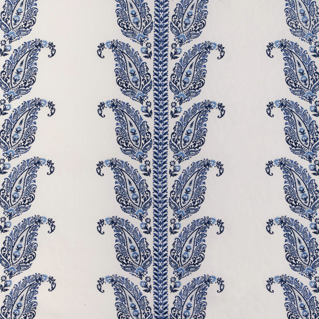 Samples and Purchasing available for Yara Paisley Emb - Blue Blue By Brunschwig & Fils | Anduze Embroideries | Paisley Multipurpose Embroidery at Designer Wallcoverings and Fabrics