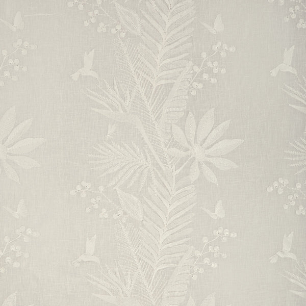 Manda Sheer - 1 White By Brunschwig & Fils | Anduze Embroideries | Botanical & Floral Drapery Embroidery