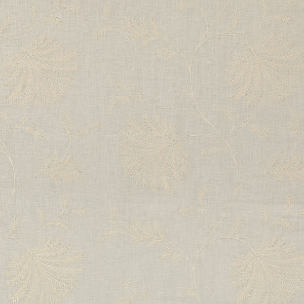 Maelle Emb - Ivory White By Brunschwig & Fils | Anduze Embroideries | Botanical & Floral Drapery Embroidery