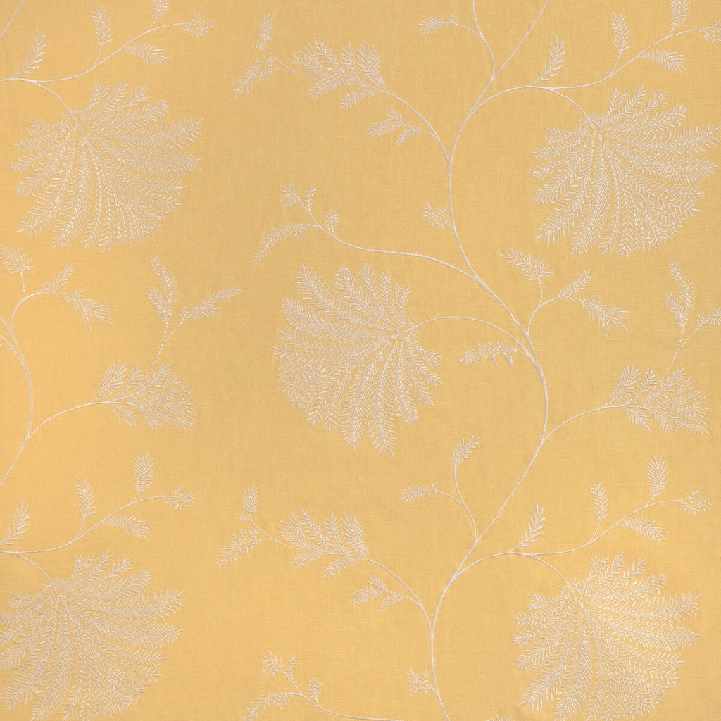 Samples and Purchasing available for Maelle Emb - Canary Yellow By Brunschwig & Fils | Anduze Embroideries | Botanical & Floral Drapery Embroidery at Designer Wallcoverings and Fabrics