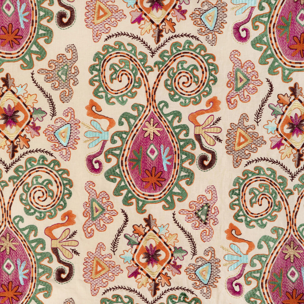 Samples and Purchasing available for Lavali Emb - Plum/Multi Purple By Brunschwig & Fils | Anduze Embroideries | Global Drapery Embroidery at Designer Wallcoverings and Fabrics