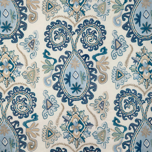 Lavali Emb - Blue/Sky Blue By Brunschwig & Fils | Anduze Embroideries | Global Drapery Embroidery