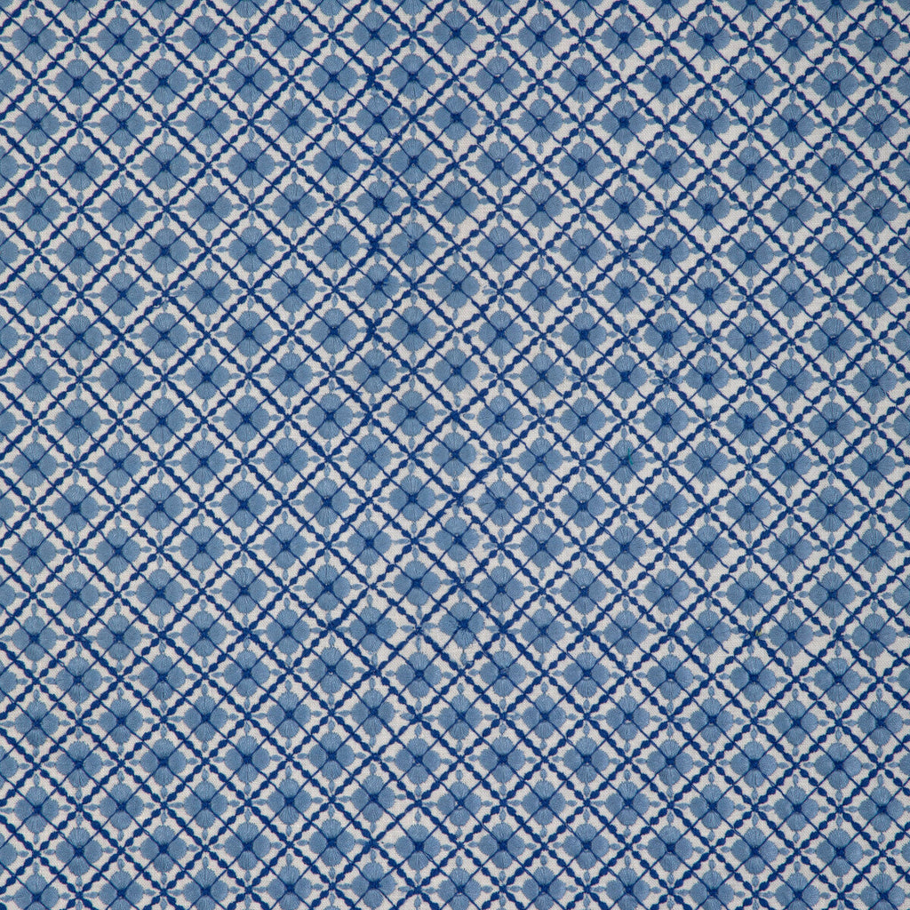 Samples and Purchasing available for Ines Emb - Blue Light Blue By Brunschwig & Fils | Anduze Embroideries |Botanical & Floral Geometric Multipurpose Embroidery at Designer Wallcoverings and Fabrics