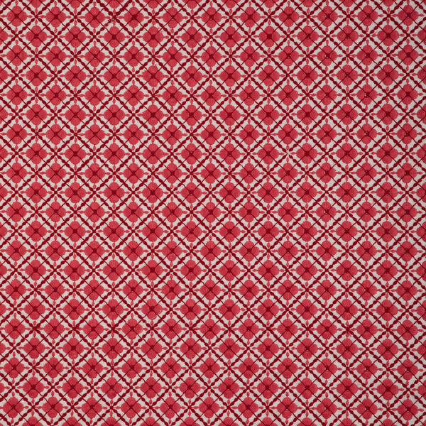 Ines Emb - Red Red By Brunschwig & Fils | Anduze Embroideries |Botanical & Floral Geometric Multipurpose Embroidery
