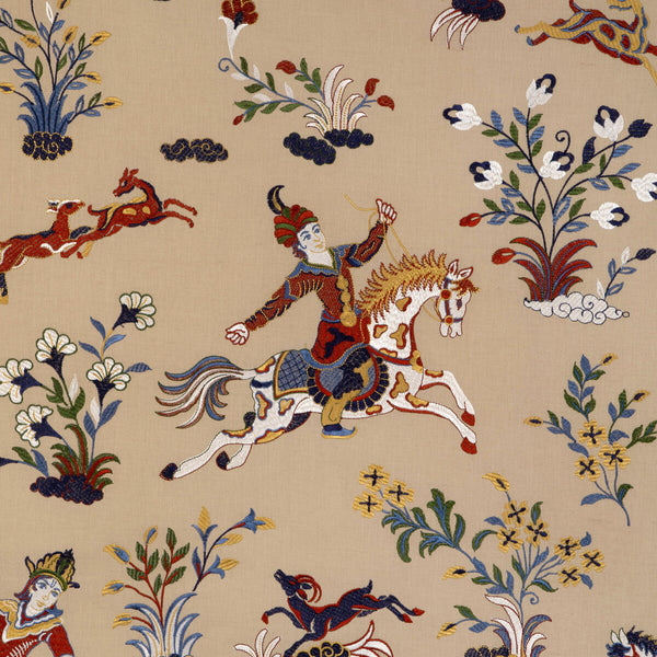 Nayan Emb - Beige/Multi Beige By Brunschwig & Fils | Anduze Embroideries |Chinoiserie Toile Multipurpose Embroidery