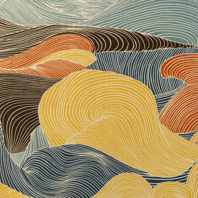 Samples and Purchasing available for Tourbillon Print - Topaz Blue By Brunschwig & Fils | Celeste | Modern Multipurpose Print at Designer Wallcoverings and Fabrics