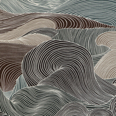 Samples and Purchasing available for Tourbillon Print - Stone Brown By Brunschwig & Fils | Celeste | Modern Multipurpose Print at Designer Wallcoverings and Fabrics