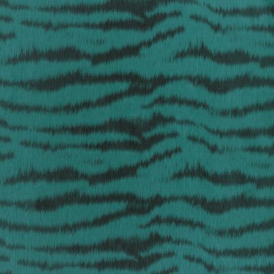 Samples and Purchasing available for Tigre Warp Print - Teal Teal By Brunschwig & Fils | Celeste | Animal Skins Drapery Print at Designer Wallcoverings and Fabrics