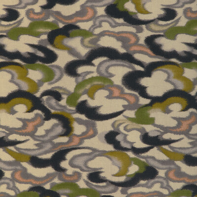 Samples and Purchasing available for Stratus Print - Peridot/Gold Olive Green By Brunschwig & Fils | Celeste | Novelty Multipurpose Print at Designer Wallcoverings and Fabrics