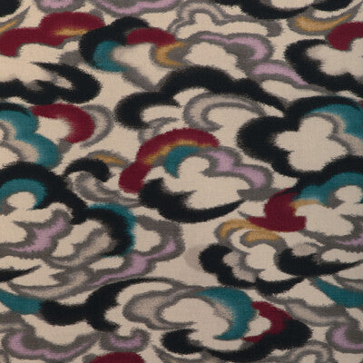 Stratus Print - Teal/Multi Black By Brunschwig & Fils | Celeste | Novelty Multipurpose Print