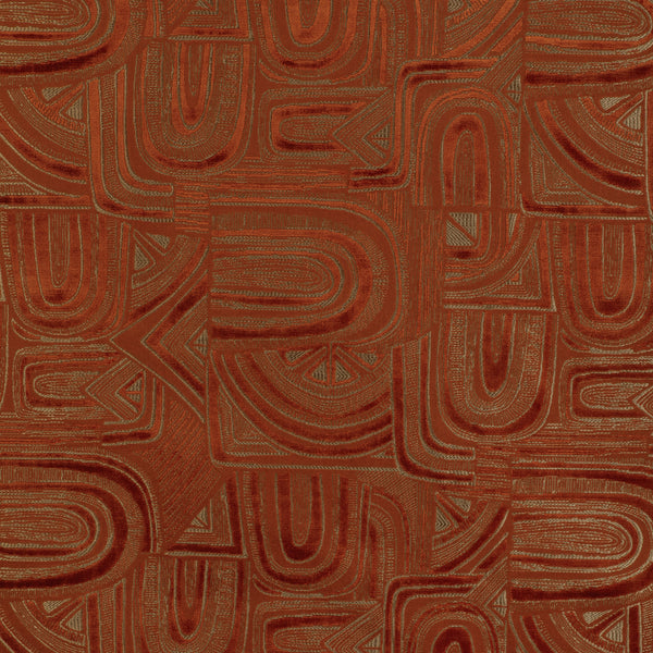 Timbre Velvet - Citrine Orange By Brunschwig & Fils | Celeste | Modern Upholstery Velvet