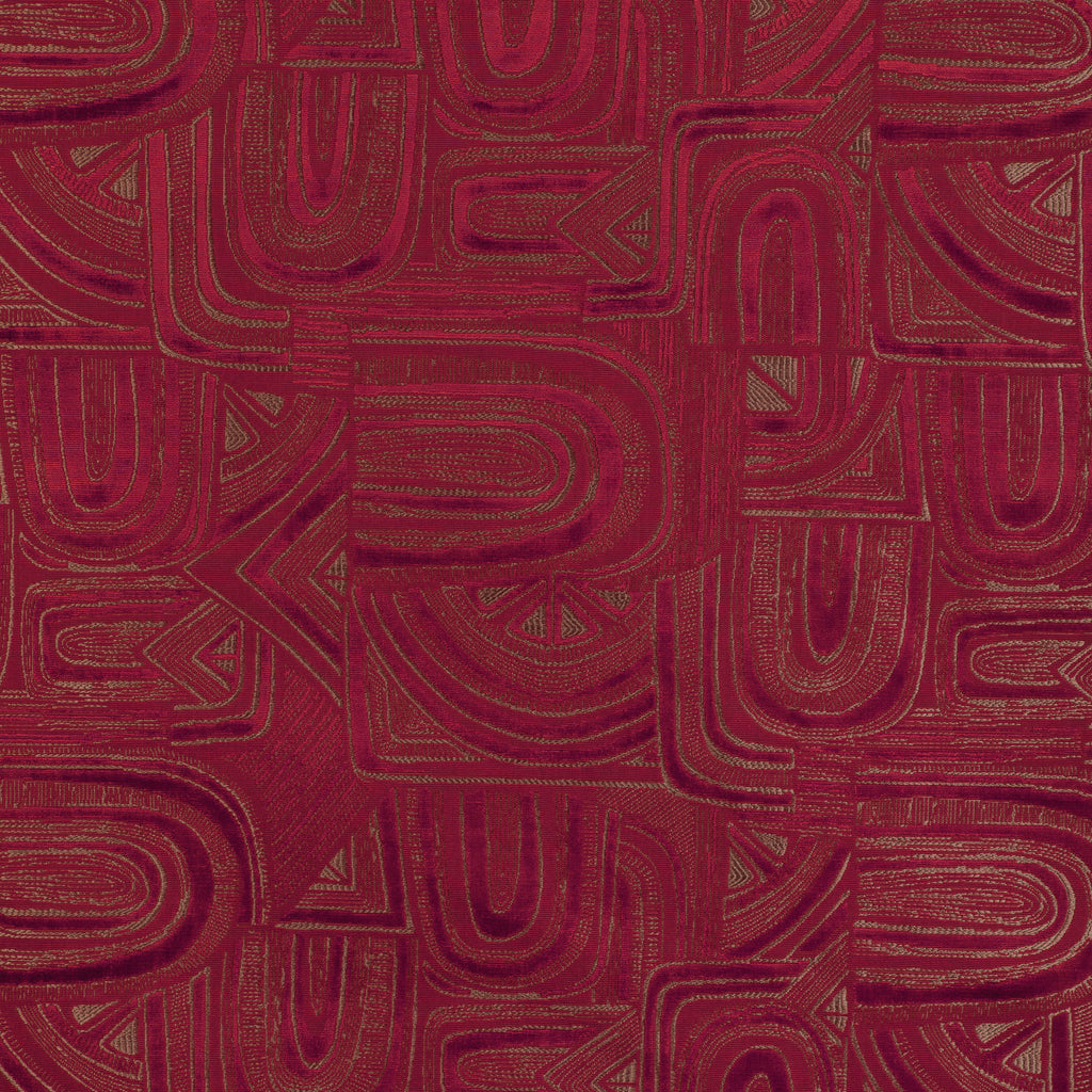 Timbre Velvet - Garnet Red By Brunschwig & Fils | Celeste | Modern Upholstery Velvet