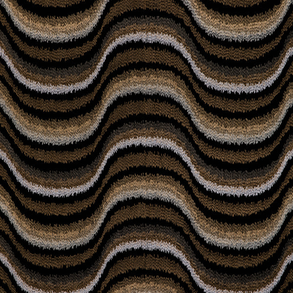 Du Son Emb - Onyx Black By Brunschwig & Fils | Celeste |Modern Ikat/Southwest/Kilims Multipurpose Embroidery
