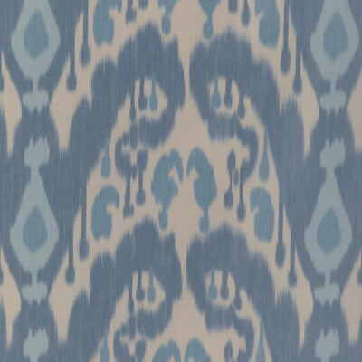 Samples and Purchasing available for Bukara Warp Print - Blue Light Blue By Brunschwig & Fils | Vienne Silks | Ikat/Southwest/Kilims Drapery Print at Designer Wallcoverings and Fabrics
