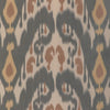 Samples and Purchasing available for Bukara Warp Print - Ebony Beige By Brunschwig & Fils | Vienne Silks | Ikat/Southwest/Kilims Drapery Print at Designer Wallcoverings and Fabrics