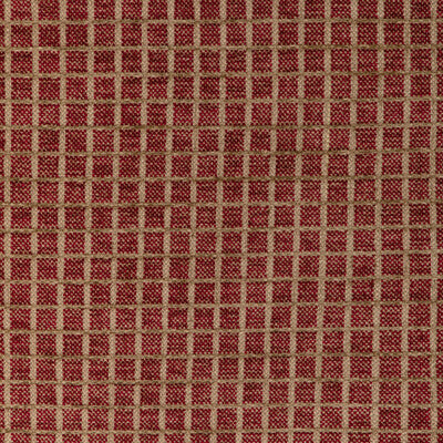 Chiron Texture - Red Red By Brunschwig & Fils | Chambery Textures Iv | Plaid / Check Upholstery Chenille