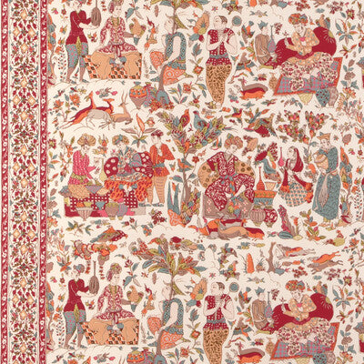 Shalimar Print - Berry/Sand Fuschia By Brunschwig & Fils | La Menagerie |Chinoiserie Toile Drapery Print