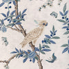 Samples and Purchasing available for Kanchou Print - Azure Blue By Brunschwig & Fils | La Menagerie |Animal/Insects Botanical & Floral Multipurpose Print at Designer Wallcoverings and Fabrics