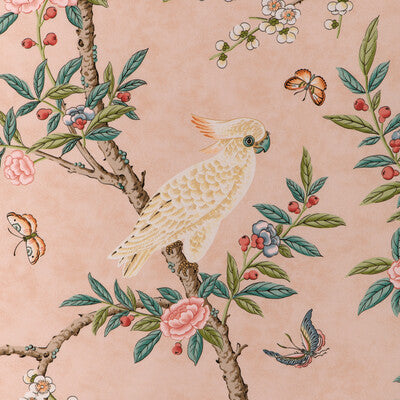 Kanchou Print - Blush Pink By Brunschwig & Fils | La Menagerie |Animal/Insects Botanical & Floral Multipurpose Print