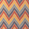 Samples and Purchasing available for Cascade Print - Red/Blue Red By Brunschwig & Fils | La Menagerie |Flamestitch Stripes Multipurpose Print at Designer Wallcoverings and Fabrics