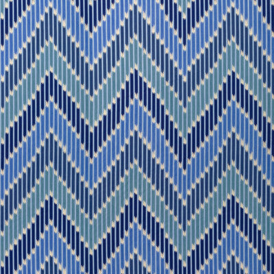Samples and Purchasing available for Cascade Print - Blue/Sky Blue By Brunschwig & Fils | La Menagerie |Flamestitch Stripes Multipurpose Print at Designer Wallcoverings and Fabrics