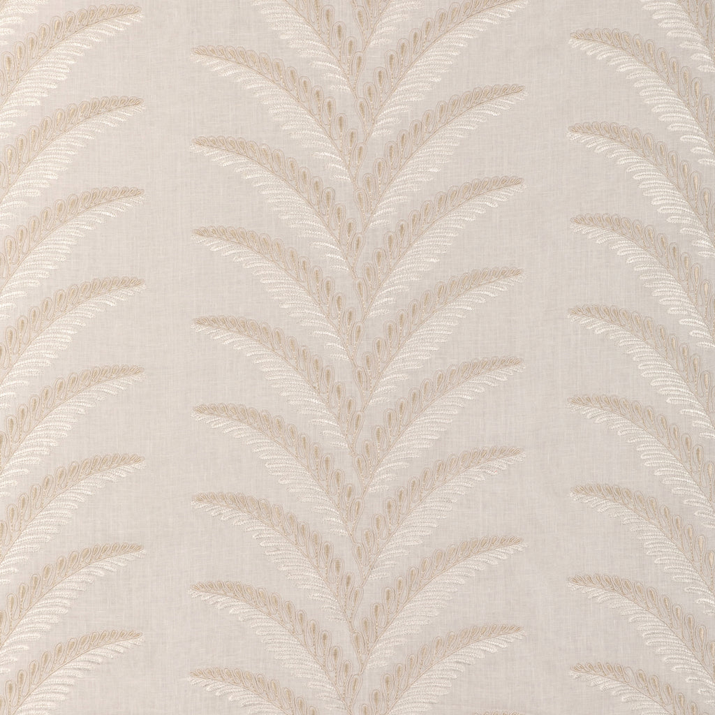 Fougere Emb - Cream White By Brunschwig & Fils | La Menagerie | Botanical & Floral Drapery Embroidery