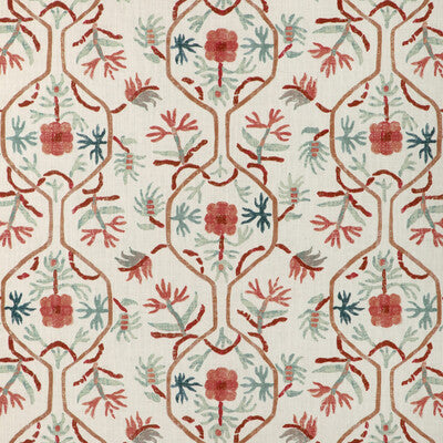 Samples and Purchasing available for Le Jasmin Print - Spice Rust By Brunschwig & Fils | Les Ensembliers L'Eternel Ete |Botanical & Floral Global Multipurpose Indoor / Outdoor at Designer Wallcoverings and Fabrics