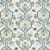 Le Jasmin Print - Marine Blue By Brunschwig & Fils | Les Ensembliers L'Eternel Ete |Botanical & Floral Global Multipurpose Indoor / Outdoor