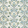 Samples and Purchasing available for Le Jasmin Print - Marine Blue By Brunschwig & Fils | Les Ensembliers L'Eternel Ete |Botanical & Floral Global Multipurpose Indoor / Outdoor at Designer Wallcoverings and Fabrics