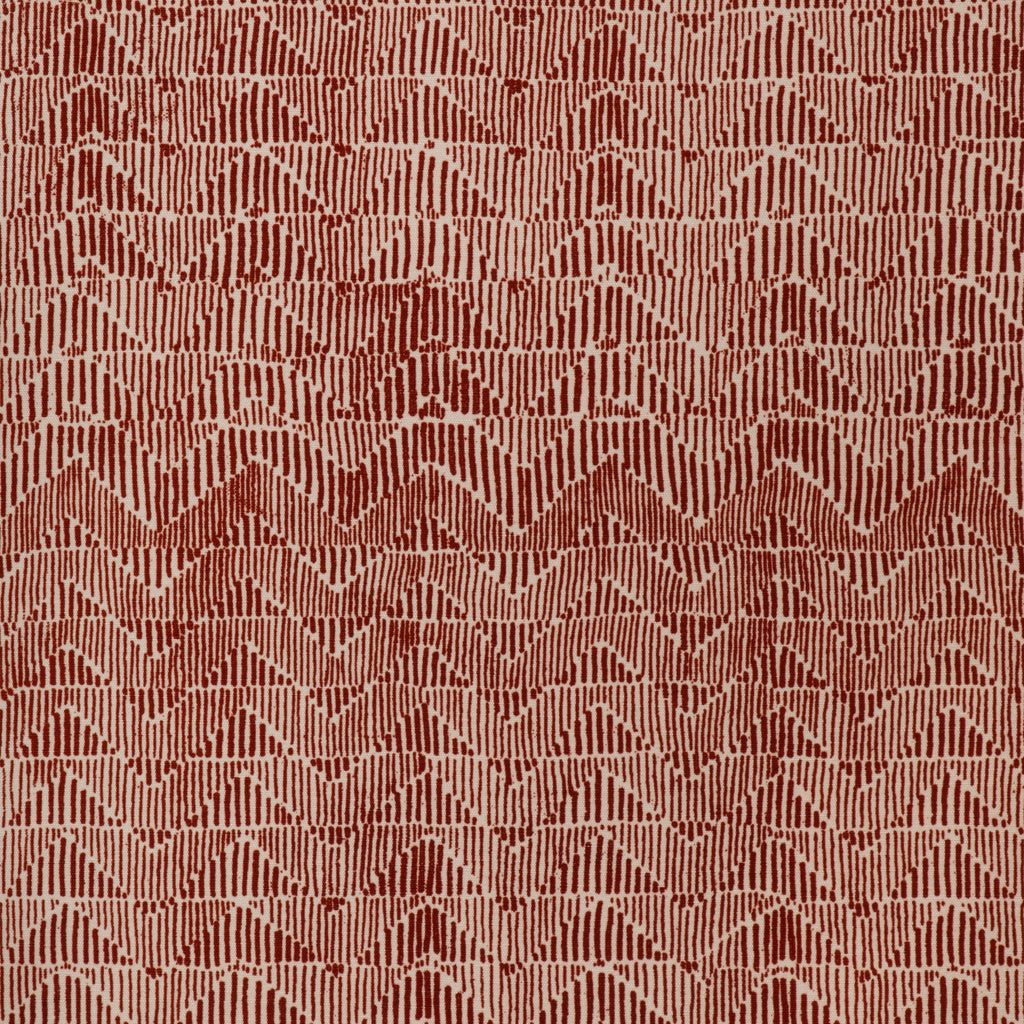 Les Cigales Print - Madder Red By Brunschwig & Fils | Les Ensembliers L'Eternel Ete | Flamestitch Multipurpose Indoor / Outdoor