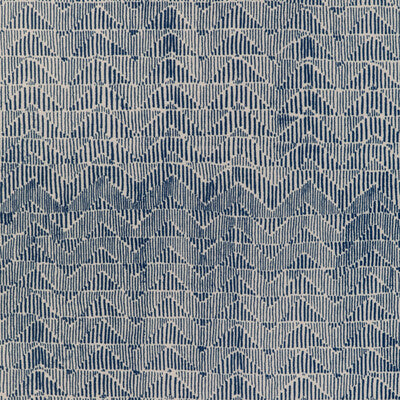 Samples and Purchasing available for Les Cigales Print - Indigo Blue By Brunschwig & Fils | Les Ensembliers L'Eternel Ete | Flamestitch Multipurpose Indoor / Outdoor at Designer Wallcoverings and Fabrics