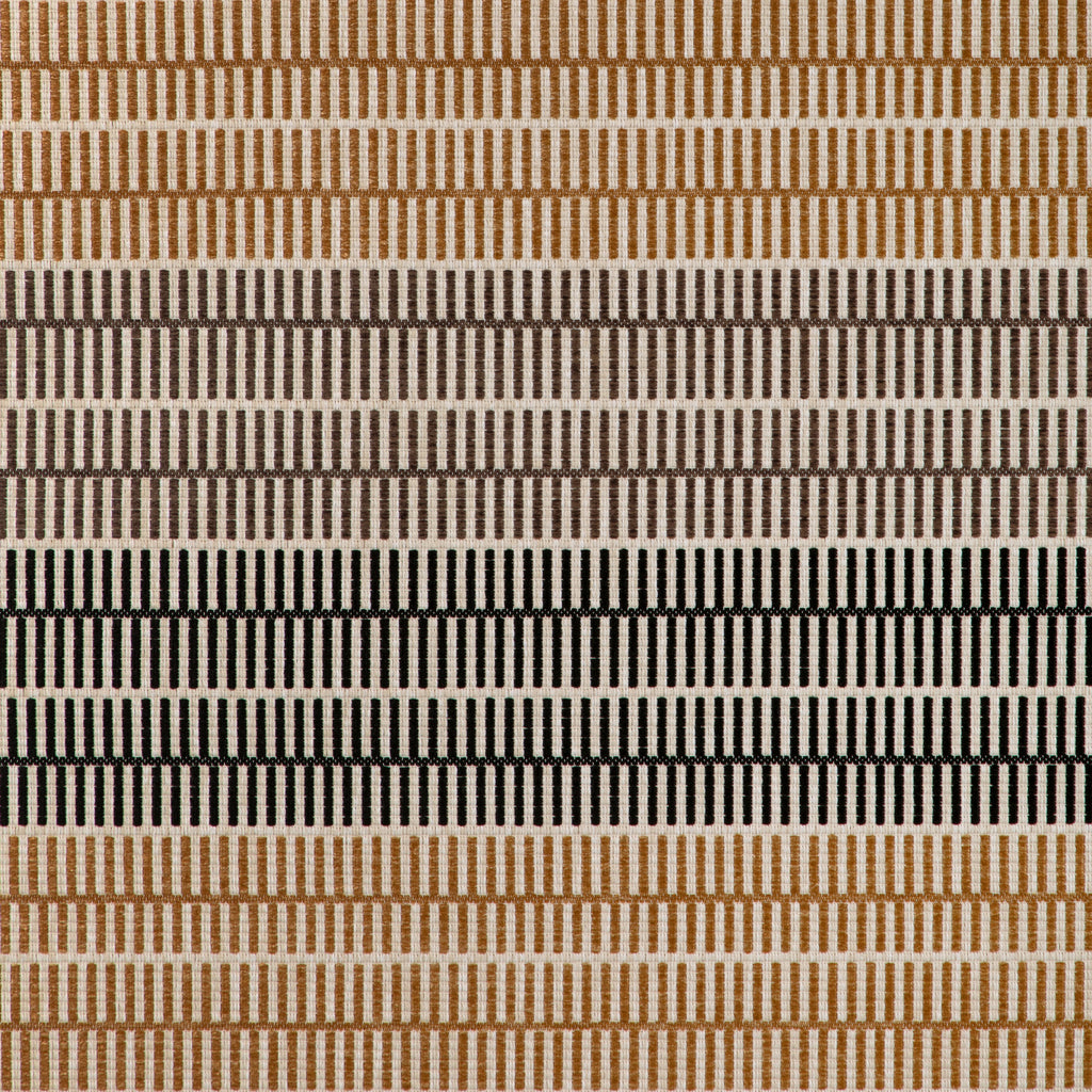 Les Oliviers Weave - Onyx Brown By Brunschwig & Fils | Les Ensembliers L'Eternel Ete |Global Stripes Upholstery Indoor / Outdoor