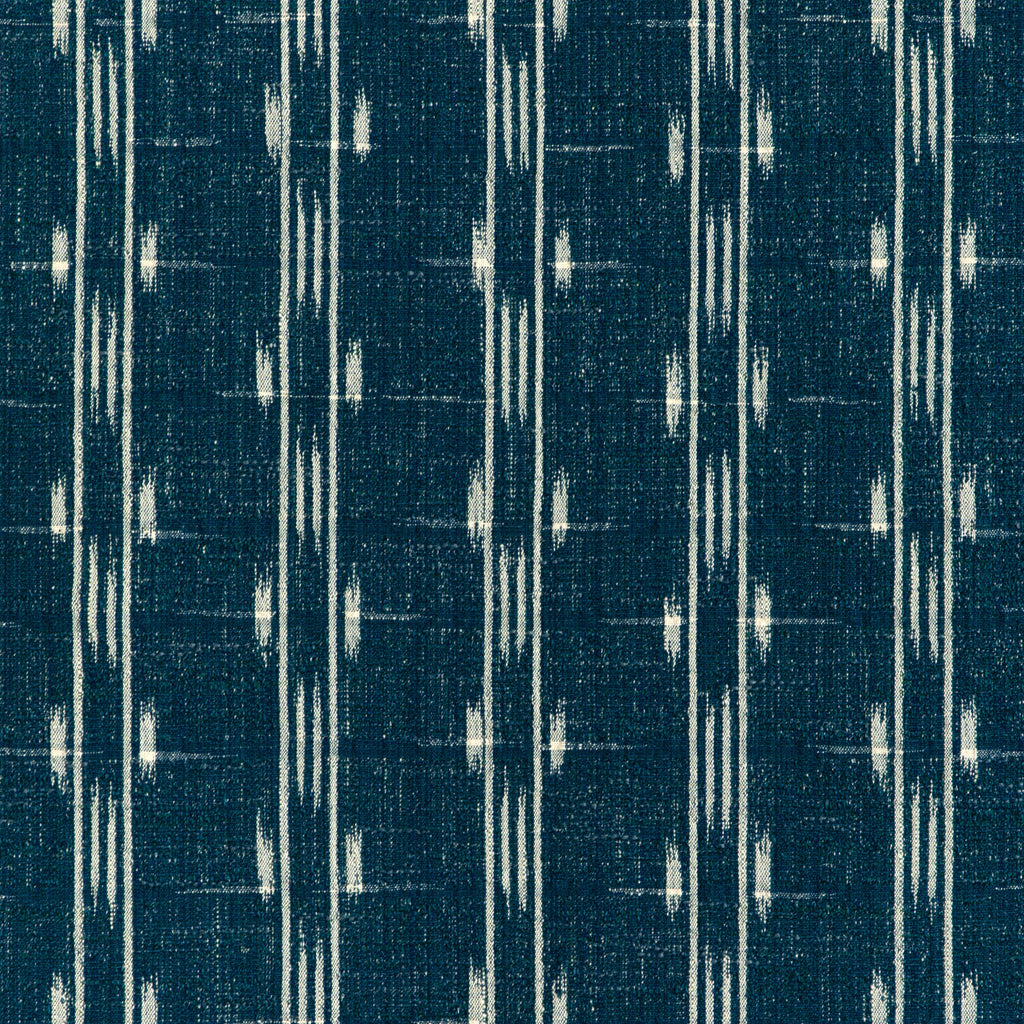 Le Spritz Weave - Indigo Blue By Brunschwig & Fils | Les Ensembliers L'Eternel Ete |Ikat/Southwest/Kilims Stripes Upholstery Indoor / Outdoor