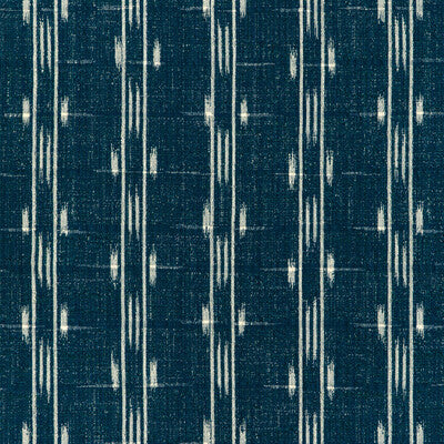 Le Spritz Weave - Indigo Blue By Brunschwig & Fils | Les Ensembliers L'Eternel Ete |Ikat/Southwest/Kilims Stripes Upholstery Indoor / Outdoor